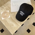 Casquette de baseball en coton noir avec broderie Brooklyn blanche au style vintage - 56-59cm (Réglable) / Noir