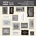 30pcs Retro Piano Keys theme stickers in vintage vellum paper for DIY journal deco - Piano Keys