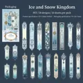 Pegatinas largas de PET vintage Ice Kingdom con motivos barrocos para scrapbooking - Paquete de 20 / Reino de Hielo