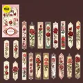 Pegatinas PET de rosas vintage para scrapbooking con 20 piezas de marcapáginas florales - Paquete de 20 / Rosa