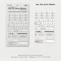 Self-adhesive fabric stickers with moon phases and dates for DIY journaling - Date Moon Shadow
