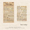 Vintage fabric collage stickers with classic movie titles for DIY journaling decor - Vintage Collage