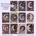 Moonlight Forest animal theme decorative paper for DIY scrapbooking, 100x140mm size - Moon Forest