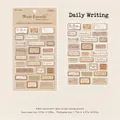 Vintage style fabric aesthetic stickers with English quotes for DIY scrapbooking - Words Everyday
