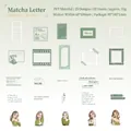 Matcha-stijl PET-stickerset met vintage filmframes en illustraties van jonge meisjes - Matcha Vertrouwen