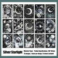 Set van 15 vellen vintage scrapbooking papier met zilveren sterrenhemel thema designs - Zilveren Stervorm