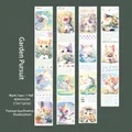 Nastro washi Garden Chase con illustrazioni di gatti e fiori per il journaling - Inseguimento in Giardino