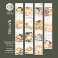 Nap Time series washi tape with cute cat illustrations for journaling and DIY crafts - Nap Time
