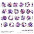 Ruban PET décoratif rose violette vintage 50mm x 2m pour scrapbooking floral DIY - Rêve Violet (5844673004748)