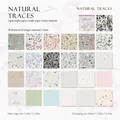 Vintage-Aufkleber-Set Natural Traces mit 50 Blatt Marmor- und Blumenmustern für Planer - Natürliche Spuren