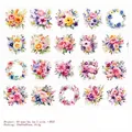 Ruban PET floral Printemps Ensoleillé avec motifs de fleurs à l'aquarelle colorées - Soleil Chaud De Printemps (5844673004752)