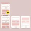 Retro macaron roze wit kraftpapier stickers voor DIY scrapbooking, set van 30 stuks - Macaronroze