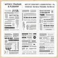 Set de 6 planches d'autocollants PET vintage avec citations et lettres en anglais - Chronique Quotidienne