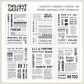Autocollants en PET style journal vintage avec citations anglaises pour scrapbooking - Journal du Soir