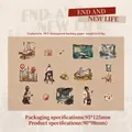 Apokalyptisches Medizinthema-Aufkleber-Set aus PET für DIY-Scrapbooking, 15 Stück - Terminal-Wiedergeburt