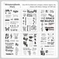 6 feuilles d'autocollants PET vintage avec typographie anglaise noire pour décoration DIY - Journal de Papillon