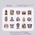 Apocalyptic series stickers with skull and crow designs and golden hot stamping - Undead Overture Series - Divination