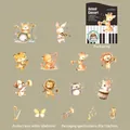 Set di 15 adesivi PET concerto di animali con illustrazioni di cartoni musicali - Festa della Musica