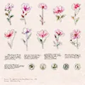 The Color Code PET sticker pack with 20 vintage floral patterns and quotes for scrapbooking - The Color Code