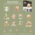 Simpatici adesivi PET impermeabili con vari animali che suonano strumenti musicali - Grande Occasione Musicale