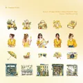 Summer Cycle Vintage-Sticker-Set mit handgezeichneten sommerlichen Retro-Illustrationen - Sommerzyklus
