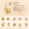 Whisper Flower Sleep PET floral sticker pack with vintage gold foil stamping details - Whisper Flower Sleep Style
