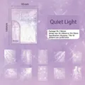 Set di 20 adesivi laser PET Quiet Light per journaling con 10 design differenti - Luce Tranquilla / 20 Pezzi