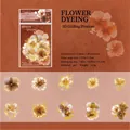 Flower Dyeing series PET floral stickers with gold foil details in a pack of 20 - Flower Dyeing Style