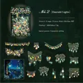 Emerald Lights PET-stickers met koudfolie effect voor journaling en decoratie - 2. Smaragd Lichten