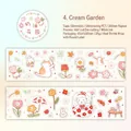 Sparkly PET decorative tape in Cream Garden design for DIY scrapbooking and planners - Cream Garden