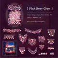 Pink Rosy Glow PET stickers met transparante vergulding en romantische bloemmotieven - 3. Roze Roze Gloed