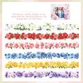 Set de cintas PET Garden Melody con 6 diseños de rosas coloridas y acabado troquelado - Garden Melody