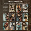 Papel vintage steampunk con patrones metálicos para decoración de álbumes de recortes - Metal Moteado