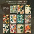 Vintage forest leaf themed white kraft scrapbook paper set for DIY crafting decoration - Mountain Leaf Color