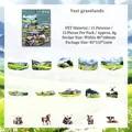Vast Grassland theme PET decorative stickers set with 15 unique nature landscape designs - Vast Grassland