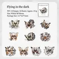 PET Schmetterling Spitze Aufkleber Set für Scrapbooking mit 10 Vintage Schmetterling Designs - Nachtflug