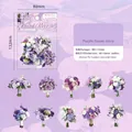 Violette florale PET-Aufkleber für DIY-Scrapbooking mit 30 Stück Blumen-Designs - Lila Blumengeschichte