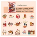 Set de 30 pegatinas de PET con temática de postres y cocina para diario decorativo - Postre Curativo / 30 Hojas