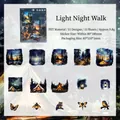 15st Forest Night PET-stickers voor scrapbooking met camping- en natuurthema's - Aurora Nachtwandeling