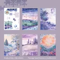 Adesivi puzzle paesaggio lavanda per scrapbooking e fai-da-te, set di 5 fogli - Lavanda