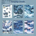 Cloud theme landscape stickers for DIY scrapbooking and artistic journal decoration - Surging Clouds