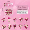 Juego de 30 pegatinas de rosas rosas y púrpuras para decoración de diarios y DIY - Rosa Freud