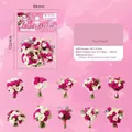 Floral Reverie Aufkleber-Set mit rosa und lila Rosen, 30 Stück für DIY Scrapbooking - Freud Rose