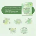 Floral PET stickers with laser silver foil, butterfly and leaf patterns, 10-piece set - Floating Flower Shadow