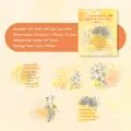 Watercolour flower PET stickers with silver laser foil finish for DIY scrapbooking - Flowing Floral Water
