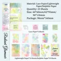 Kit di carta scrapbooking galassia pastello con 25 fogli in varie consistenze - 25 Pezzi per Confezione / Luce Radiante
