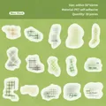 Adesivi PET serie Moss Check con 30 motivi a quadretti verdi per scrapbooking fai-da-te - Griglia Verde Muschio