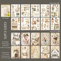 Retro cafe theme sticker book set with 20 vintage watercolor coffee house designs - 20 Sheets / Cozy Cafe (Cafe Story Series)