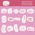 Set di 30 adesivi in PET a scacchi rosa con motivi Sakura per scrapbooking - Griglia Rosa Petalo