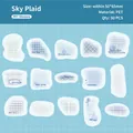 Sky Graph blue grid PET stickers set with aesthetic ocean theme for scrapbooking decor - Sky Blue Grid
